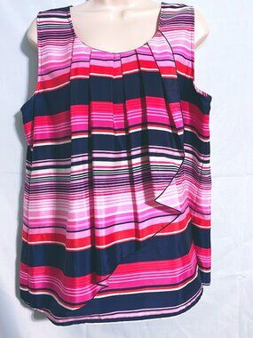 Renaissance Colorful Striped Top Size XL